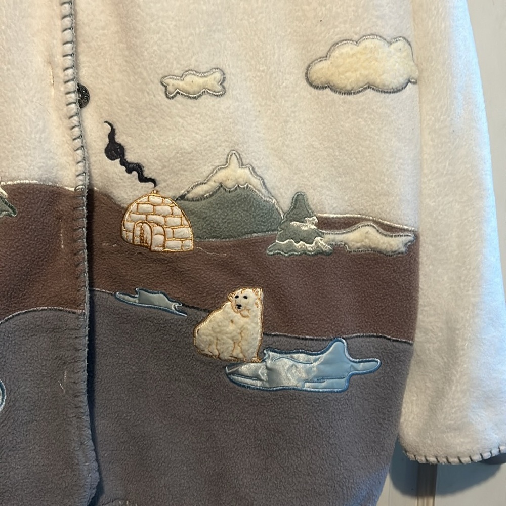 Button Down Fleece Jacket - image 3